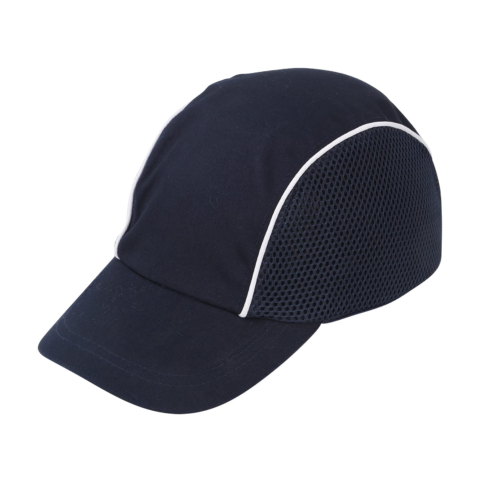 Baseball Bump Cap Impact-Resistant Lightweight Breathable Hard Hat Head Protection, Breathable Anti-Collision Shock Absorption Adjustable Helmet with Reflective Stripe