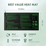 Homme Seedling Heat Mat 10"x20" Waterproof Heating Pad for Germination view 2