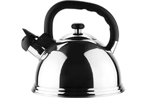 MAGEFESA Casia Whistling Tea Kettle, 3.2 Quart, made of Stainless Steel, Suitable for All Types of Stovetop, with Heat Proof Ergonomic Handle, Removable Lid for Easy Cleaning Teapot
