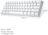 MageGee MK-Mini 60% Mechanical Keyboard 61 Keys Red Switch White view 6