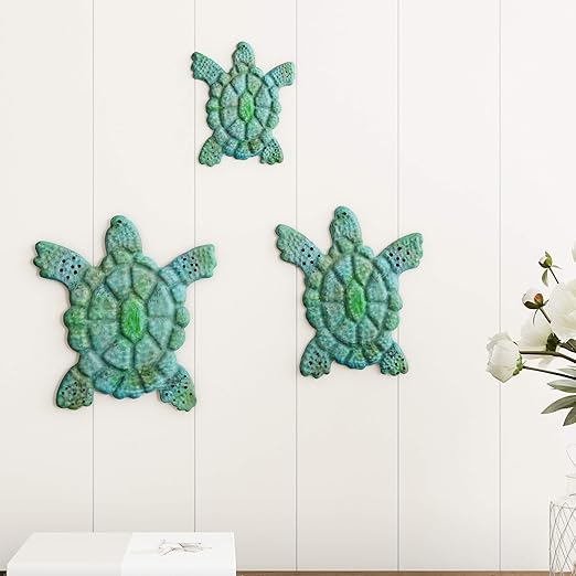 Amazon Com Lavish Home Tortuga De Pared Artistica Nautica 3d De