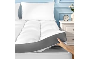 4 Inch Memory Foam Mattress Topper King Size, Extra Thick Pillow Top Mattress Pad for Back Pain Relief,Soft Breathable Mattre