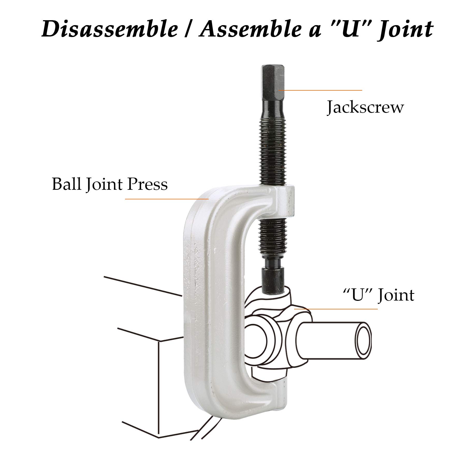 Heavy Duty Ball Joint Press & U Joint Removal Tool Kit with 4x4