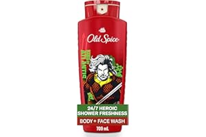 Old Spice Body Wash for Men, Aquaman: King of Atlantis, 3X Defense, 24/7 Shower Fresh with Lasting Scent, Cleansing 2-in-1 Body & Face Wash, Smell Like a Hero, Fresh Ocean and Seastorm Scent, 24 oz