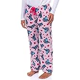 Disney Stitch Pajamas Women's Plush Heart Accents Adult Lounge Sleep Pants