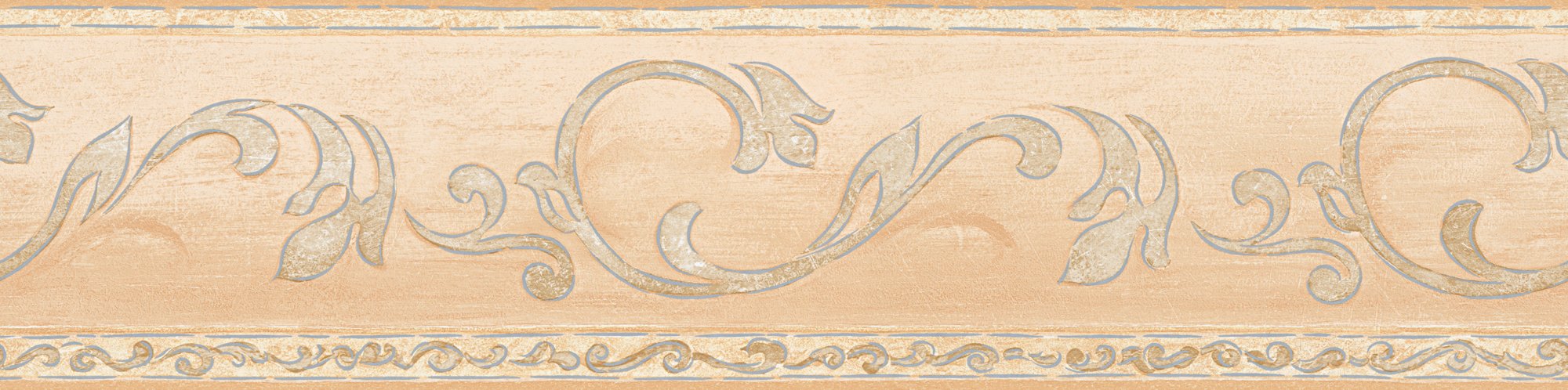 A.S. Création Self-Adhesive Border Stick Ups Border with Ornaments 5.00 m x 13 cm Beige Cream Metallic Made in Germany 895813 8958-13