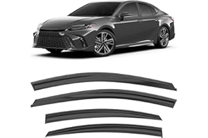 HOPE YOU READY Shatterproof Taped-On Window Deflectors for Toyota Camry 2025 2026 with Black Trim, Rain Guards, Window Visors for Car, Vent Deflector, 4pcs