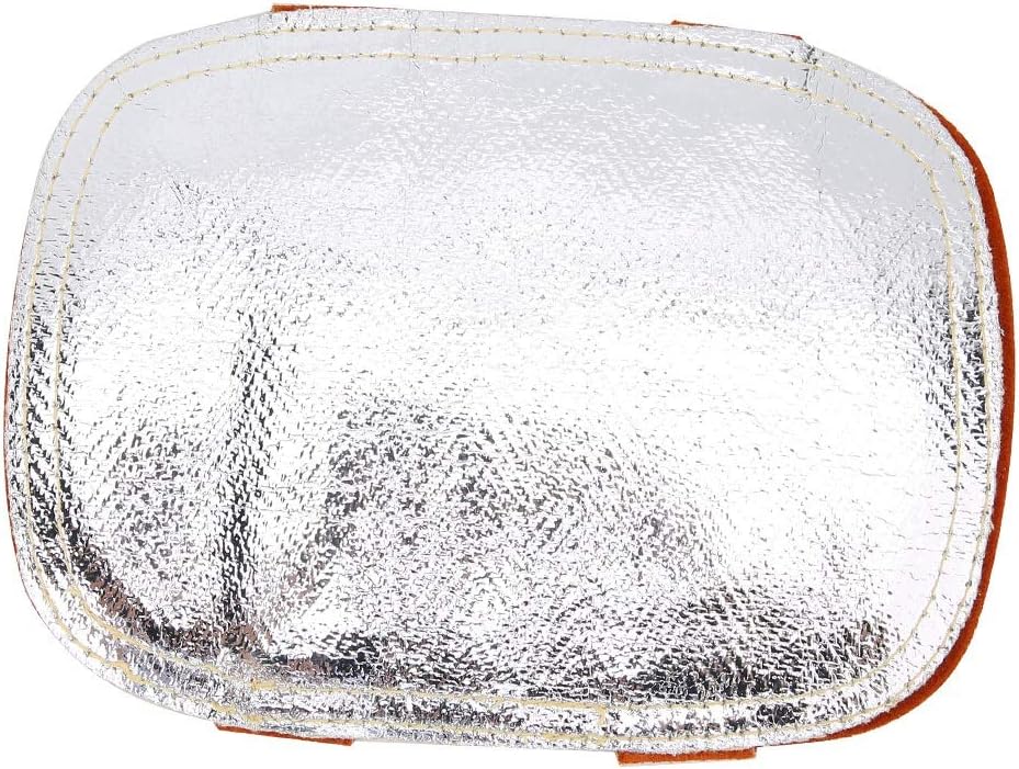 Sonew Welding Hand Pad, Guard Gloves, Leather Aluminized Back Heat Shield Split Cowhide, black - Image 5