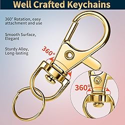 LEOBRO 60 PCS Swivel Snap Hooks and Key