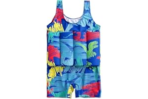 IWEMEK Boys Girls Floatation Swimsuit with Adjustable Buoyancy Baby One Piece Swimwear Float Suit Swim Vest Bathing Suit