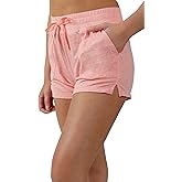 90 Degree By Reflex Lightweight Lounge Shorts - Casual Summer Jersey Shorts for Women - HTR. Shell Pink - 1X
