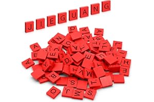 Wooden Alphabet Tiles Scrabble, 100 Pcs Scrabble Alphabet Crafts, Used for Kids DIY Creation Home Games Wedding Decor Wall Ar