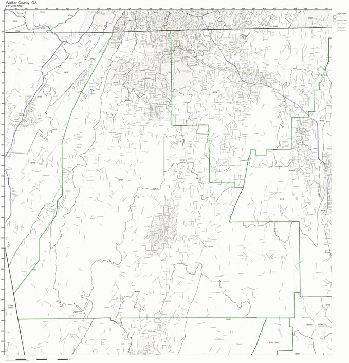 Working Maps Walker County, GA ZIP Code Map Not