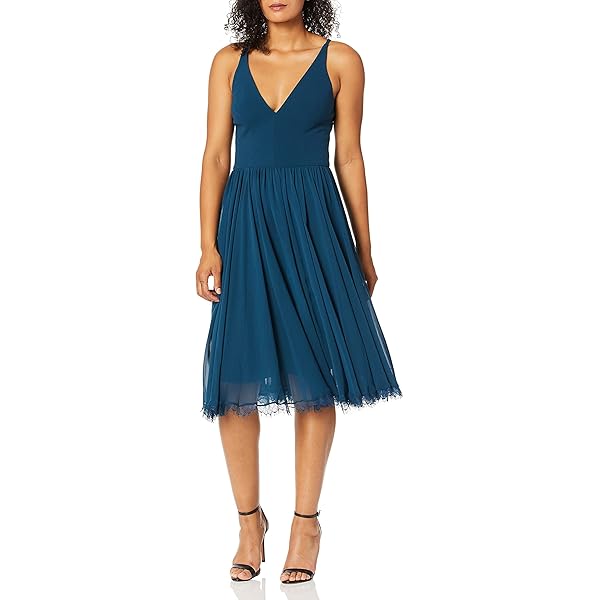 Ramy Brook Women's Nelly Ruffled Midi Dress, Crystal Blue at