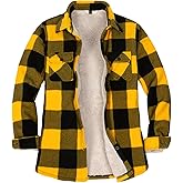 ThCreasa Womens Sherpa Fleece Lined Flannel Shirt Jacket Warm Button Up Plaid Shirt Jac (Sherpa Fleece Throughout)