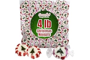 GEEOOLLAH Christmas Peppermint Nougats (4 pounds)