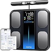 RENPHO Scale for Body Weight and Fat Percentage, Smart Scale with 8 Electrodes Larger Platform, Body Analyzer for BMI, Body Fat, Muscle Mass, High Precision, 400lbs