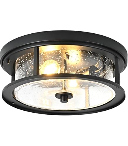 Sea Gull Lighting One Light Outdoor Ceiling Flush Mount - Black 7826401
