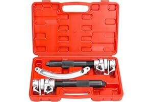 BICOS 2pcs Coil Spring Compressor Tool Heavy Duty Macpherson Strut Spring Compressor Set with Safety Bracket for Car Truck ATV UTV, 2200 LB Capacity