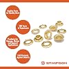 Stimpson #0 Stainless Steel Grommet & Washer Set - 304 SS, 500 Pieces Each, Heavy-Duty For Fabric & Canvas - View #3