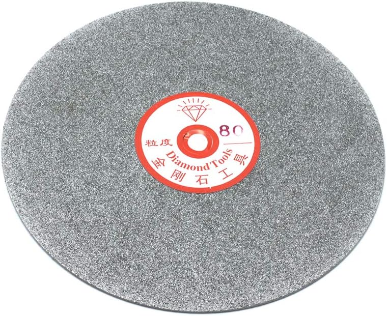 Sscon 6 Inch Grit 80 Diamond Grinding Disc Abrasive Wheel Coated Flat Lap Disc Grinding Sanding Polishing Tool for Gemstone Glass Rock Ceramics