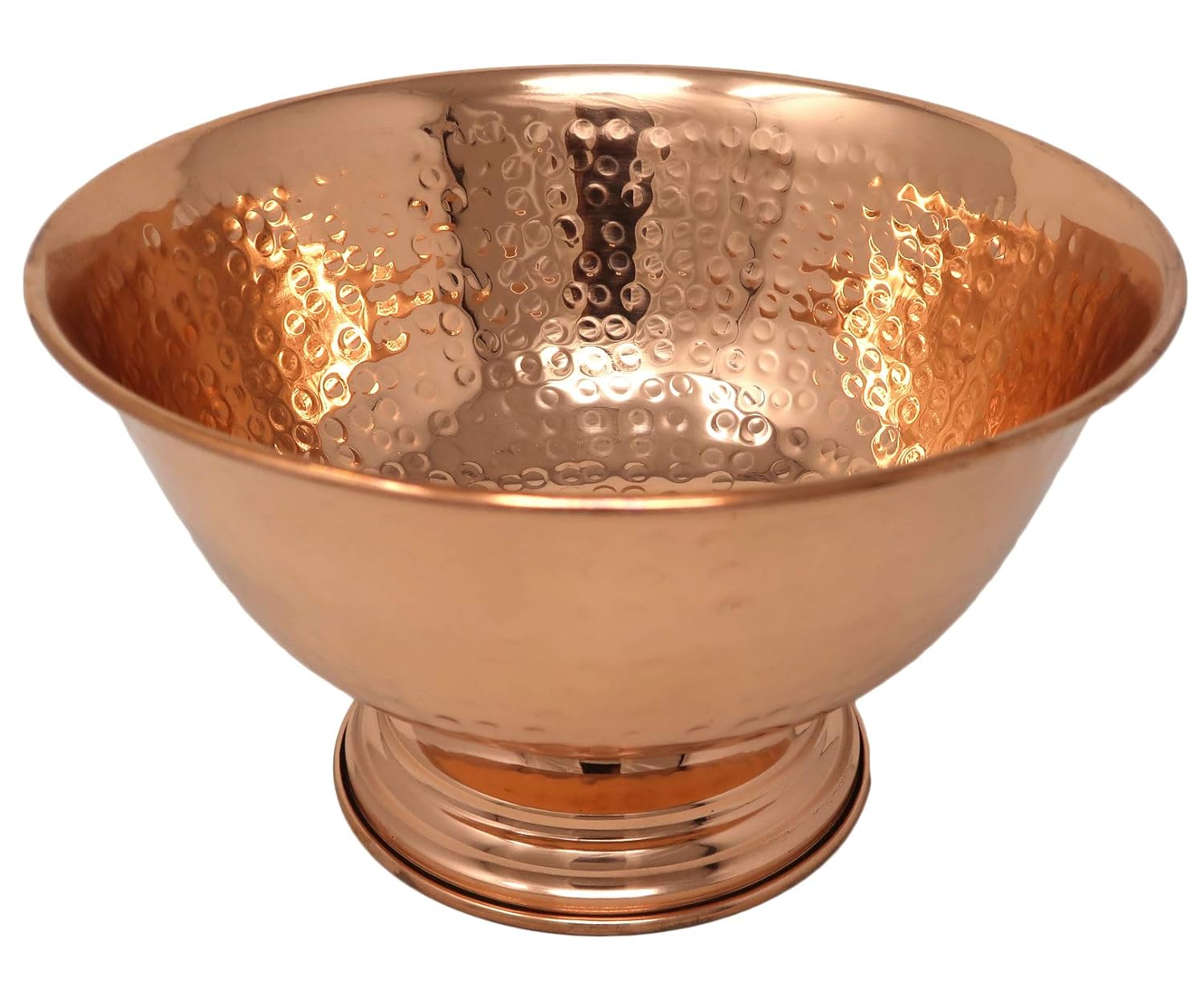 Buy Shalinindia Copper Fruit Bowl with Stem Kitchen and Dining Serving Utensils Dia 8.25 Inches