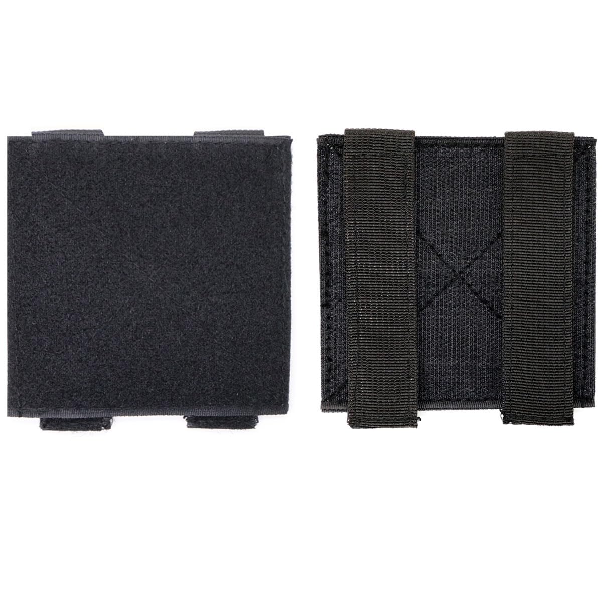 1 x MOLLE Hook and Loop Display ID Panel 10cm x 10cm for Tactical Morale Patches Badges Backpacks Vests Bags Patch (Black)