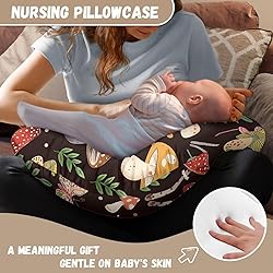 TSVAGA Mushroom Nursing Pillow Cover, Breastfeeding