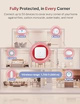 X-Sense Smart Smoke Alarm XS0B-MR31 with SBS50 Base 17 Locations Wi Fi view 8