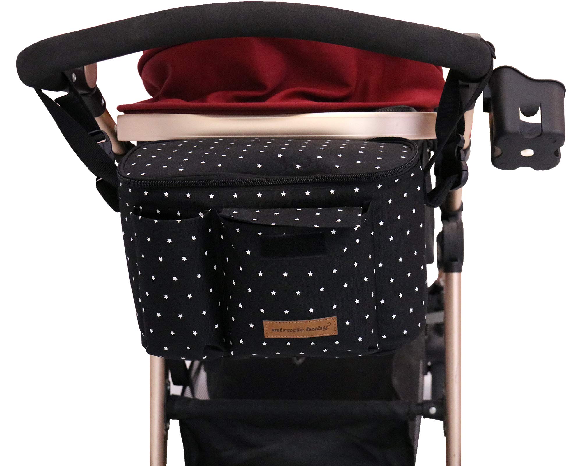 Pram Buggy Organiser Bag Stroller Storage unctional with Cup Holders Large Capacity multifunktional Universal for Pushchair Buggy
