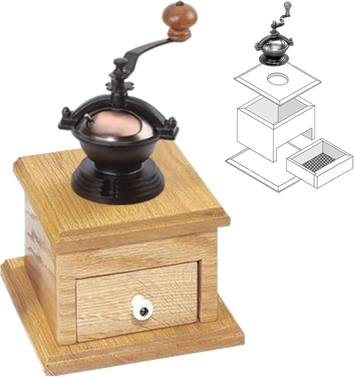 Penn State Industries PKGRIND3 Small Copper Antique Style Coffee