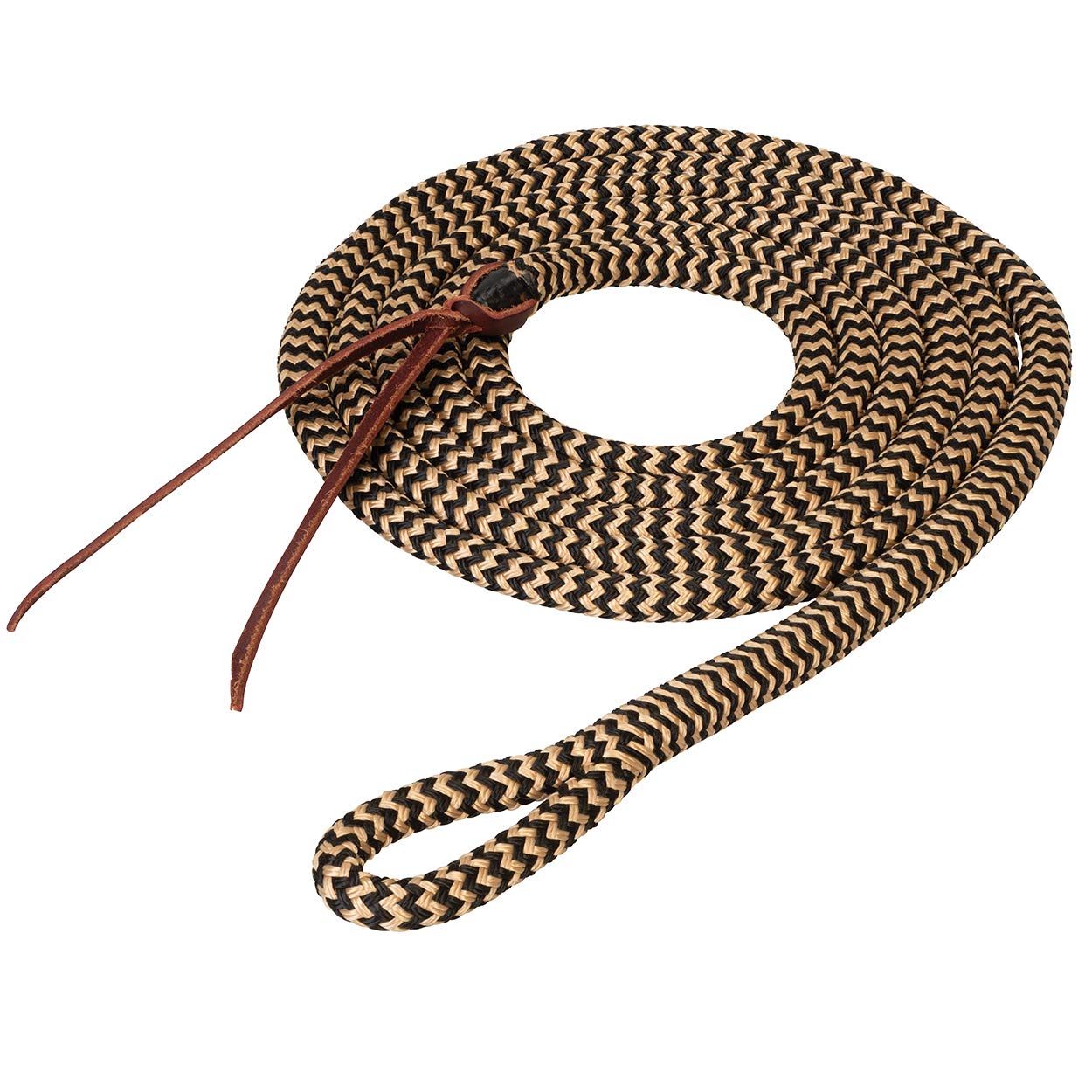 Weaver Leather Silvertip Yacht Braid Lead Black/Tan, 9/16" x 12'