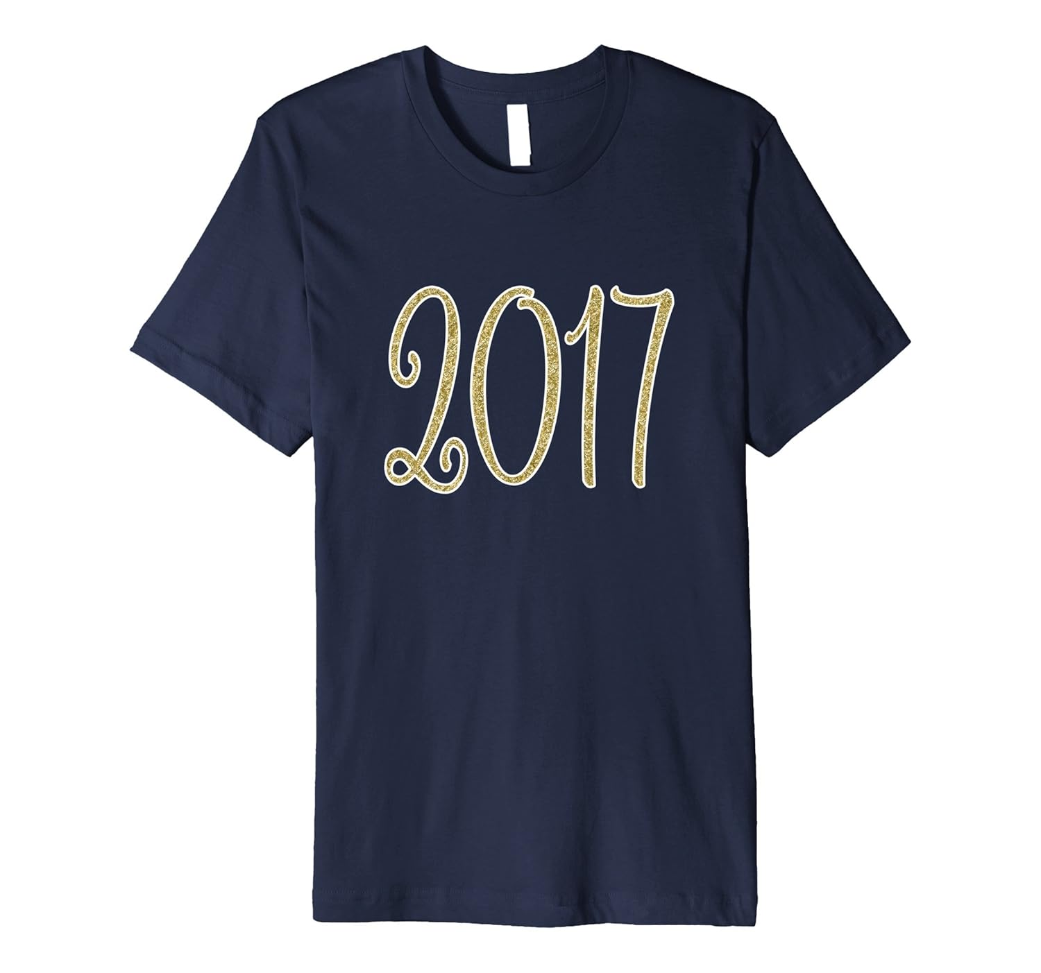 2017 Girly Gold Glitter Look Pretty Happy New Year T Shirt-ANZ