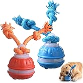 BSolus 2PCS Zealburst Dog Toy, Interactive Dog Toys, 2026 Upgraded Motion Activated Squeaky Cat Balls, 360° Smart Automatic Rolling Moving for Bored Pet Cats Dogs (Orange+Blue)