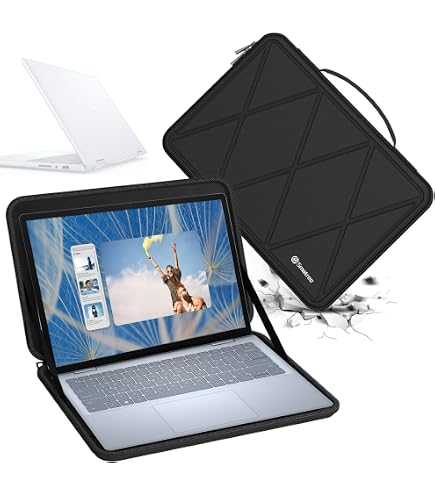 Alapmk Laptop Hülle Für Dell Inspiron 14 Modelle – Aus PU-Leder, Mit Kühlungsdesign & Gummibändern