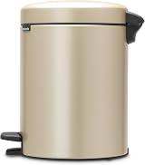 Brabantia NewIcon 5L Pedal Bin Metallic Gold Soft-Closure Bathroom view 4