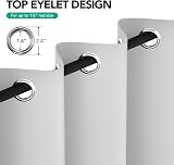 Deconovo Eyelet Thermal Insulated Room Darkening Curtains 2 Panels 42x84 Silver view 6
