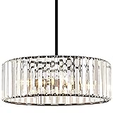 YURNYQ Black Crystal Chandelier for Dining
