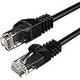 Cables Direct Online Cat6 30FT Network Ethernet Patch Cable, 550Mhz Internet Wire, Compatible with PC, Laptop, Modem, Router, TVs, Printer Cord, Consoles for Home and Office, Black