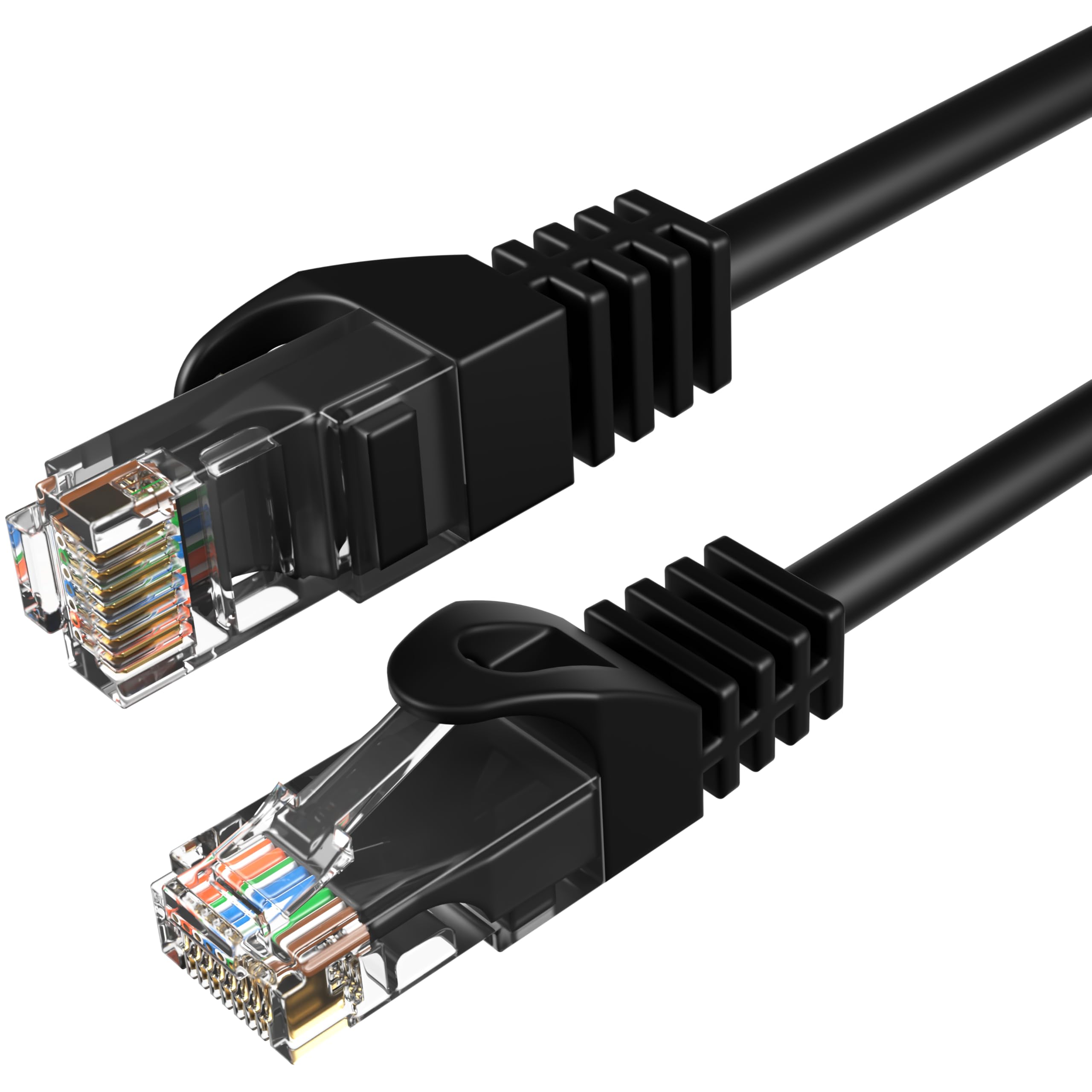 Cables Direct Online Cat6 20M Network Ethernet Patch Cable, 550Mhz Internet Wire, Compatible with PC, Laptop, Modem, Router, TVs, Printer Cord, Consoles for Home and Office, Black