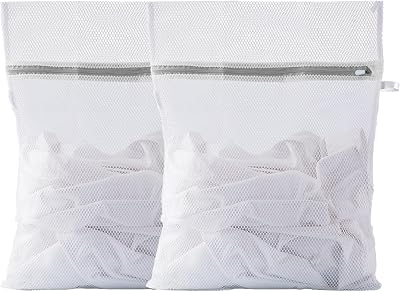Shakeel 2 Pack Mesh Laundry Bags 50x60cm Delicates Zipper Polyester