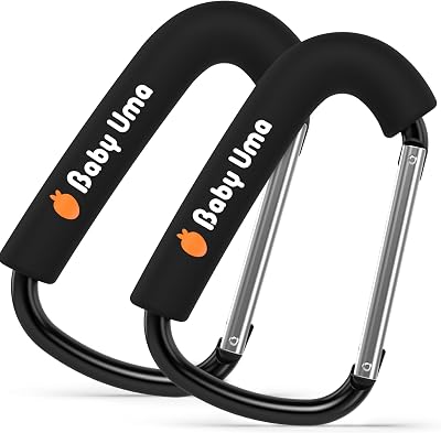 Baby Uma XL Pram Hooks 2 Pack Extra Large Carabiner Clip 5 kg