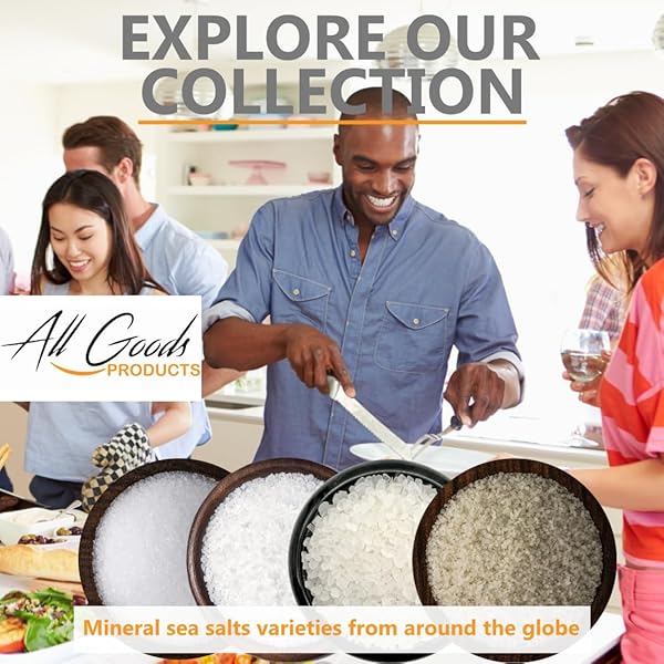 ALL GOODS MINERAL GREY SEA SALT – COARSE 12OZ, 82 MINERALS, FRENCH GRAY SALT HAND-HARVESTED, LES GUÉRANDAIS, UNREFINED.