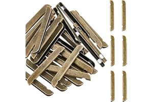 SUPERFINDINGS 30Pcs Metal Book Corner Protector Guard Edge Cover Antique Bronze Clip Edge Protectors for Notebook Album Vintage Photo Corners Junk Journals 52x6.5x4mm Hole: 4.4x3mm