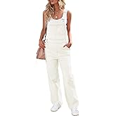 luvamia Overalls Women Loose Fit Denim Bib Baggy Overall Jumpsuit Straight Wide Leg Stretchy Jean Pants Fashion