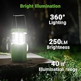 ROCAM LED Solar Camping Light 3 in 1 Hand Crank Rechargeable 200 Lumen Green view 2
