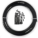 Farbetter Lined Bicycle Bike Derailleur/Shift Cable Housing, 4mm x 50ft, Including 50 PCS Cable End Caps Kit, The Most Truste