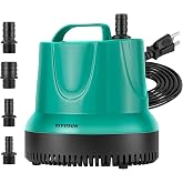 VIVOSUN 660GPH Sub Water Pump for Fish Tank, Pond, Aquarium, Hydroponics | 40W Submersible Pump, Water Pump with 5ft Power Cord and 4 Nozzles Blue
