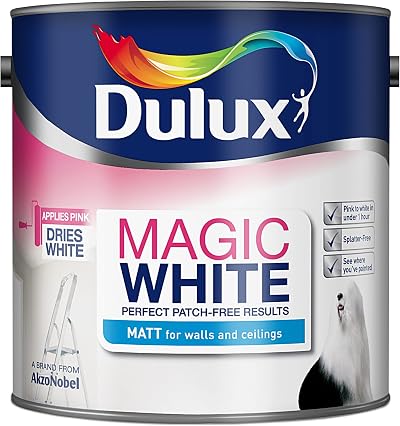 Dulux Magic White Matt Emulsion Paint 2.5 L Pure Brilliant White