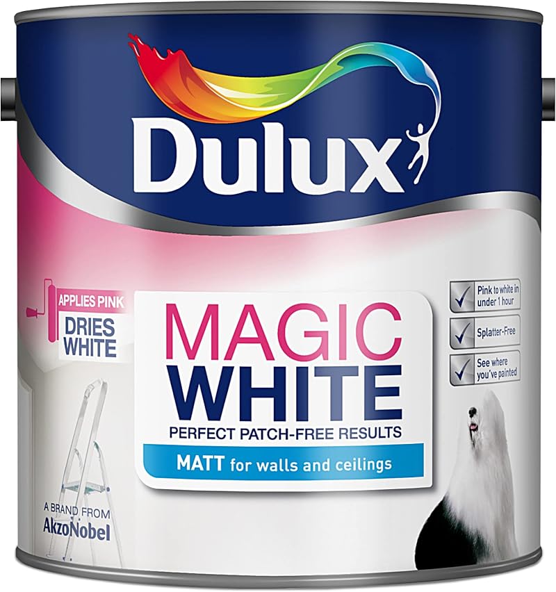 Dulux Magic White Matt Emulsion Paint 2.5 L Pure Brilliant White